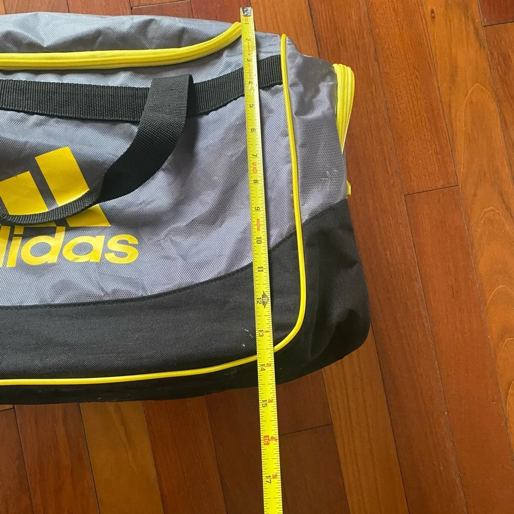 Adidas Grey and Yellow‎ Men's Duffel Bag Adjustable strap multi pockets